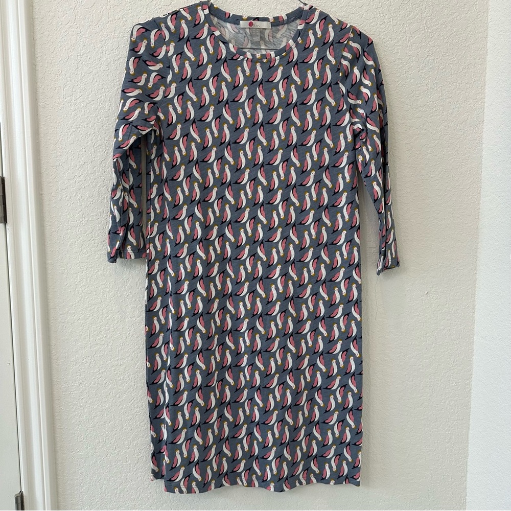 Boden Amber Dress Bird Print
